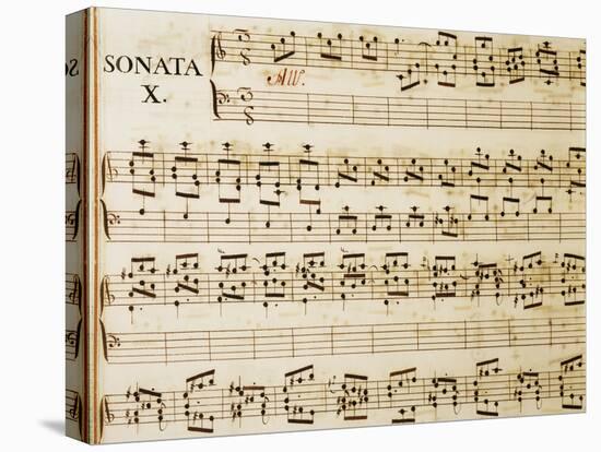 Music Sheet of Sonata No 10-Domenico Scarlatti-Stretched Canvas