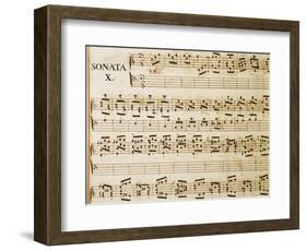 Music Sheet of Sonata No 10-Domenico Scarlatti-Framed Giclee Print