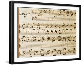 Music Sheet of Sonata No 10-Domenico Scarlatti-Framed Giclee Print