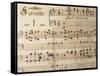 Music Sheet of Sonata No 1-Domenico Scarlatti-Framed Stretched Canvas