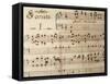 Music Sheet of Sonata No 1-Domenico Scarlatti-Framed Stretched Canvas