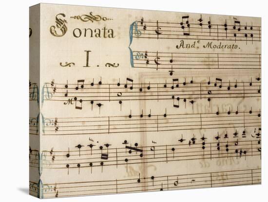 Music Sheet of Sonata No 1-Domenico Scarlatti-Stretched Canvas