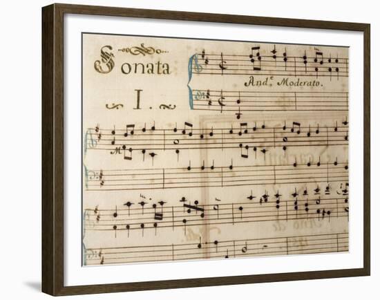 Music Sheet of Sonata No 1-Domenico Scarlatti-Framed Giclee Print