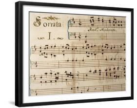 Music Sheet of Sonata No 1-Domenico Scarlatti-Framed Giclee Print