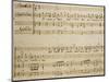 Music Sheet of the Spring, Serenade for Four Voices Dedicated to the Four Seasons, 1720-Domenico Scarlatti-Mounted Giclee Print