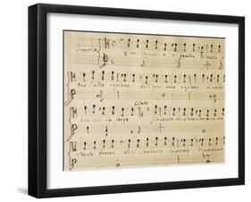 Music Sheet of the Winter, Serenade for Four Voices Dedicated to the Four Seasons, 1720-Domenico Scarlatti-Framed Giclee Print