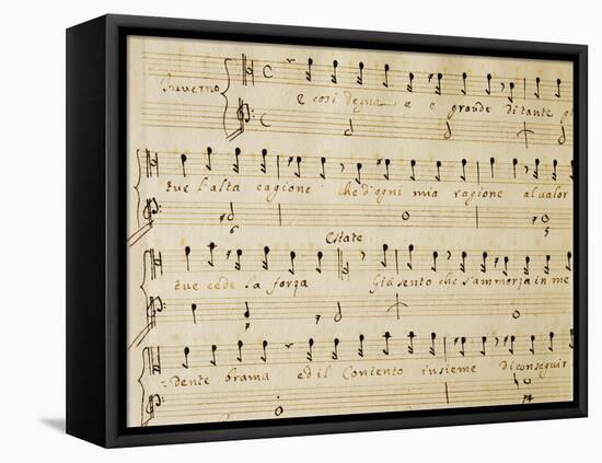 Music Sheet of the Winter, Serenade for Four Voices Dedicated to the Four Seasons, 1720-Domenico Scarlatti-Framed Stretched Canvas