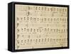 Music Sheet of the Winter, Serenade for Four Voices Dedicated to the Four Seasons, 1720-Domenico Scarlatti-Framed Stretched Canvas