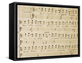 Music Sheet of the Winter, Serenade for Four Voices Dedicated to the Four Seasons, 1720-Domenico Scarlatti-Framed Stretched Canvas