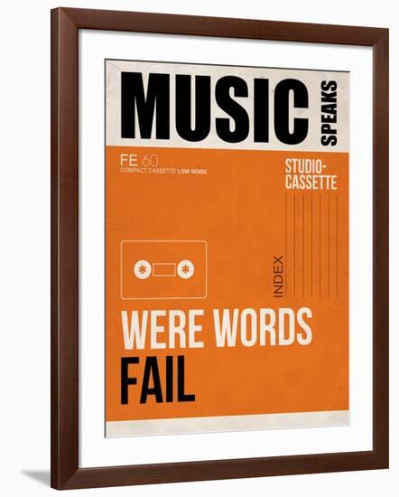 Music Speaks Were Words Fail-NaxArt-Framed Art Print