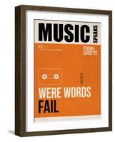 Music Speaks Were Words Fail-NaxArt-Framed Art Print