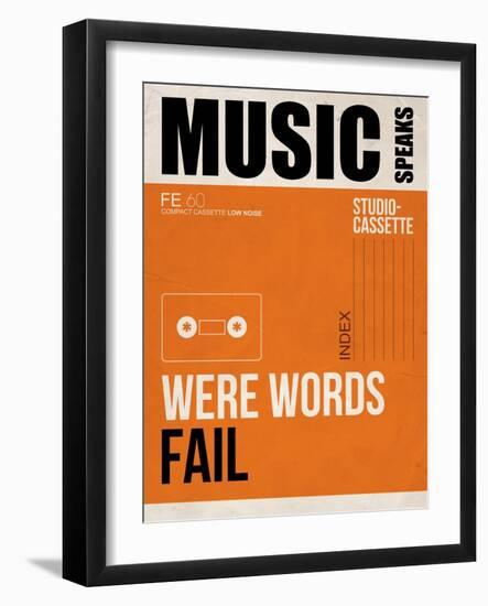 Music Speaks Were Words Fail-NaxArt-Framed Art Print