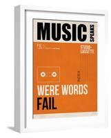 Music Speaks Were Words Fail-NaxArt-Framed Art Print