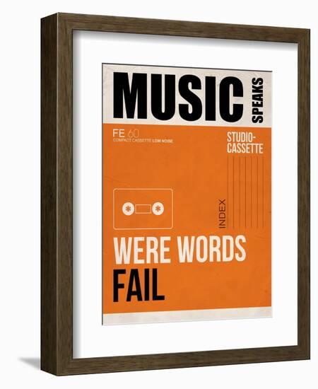 Music Speaks Were Words Fail-NaxArt-Framed Art Print