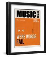 Music Speaks Were Words Fail-NaxArt-Framed Art Print