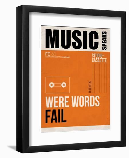 Music Speaks Were Words Fail-NaxArt-Framed Art Print