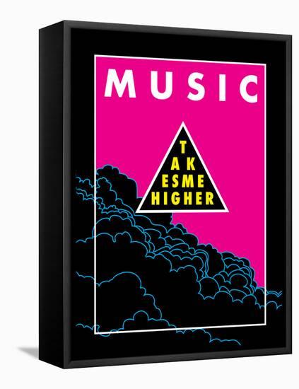 Music Takes Me Higher-null-Framed Stretched Canvas