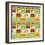 Music Tape Seamless Pattern-notkoo-Framed Art Print