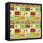 Music Tape Seamless Pattern-notkoo-Framed Stretched Canvas