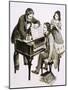 Music Teacher Friedrich Wieck Shouts at Robert Schumann While His Daughter, Clara Wieck, Looks On-null-Mounted Giclee Print