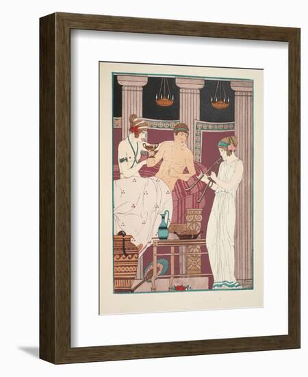 Music Therapy, Illustration from 'The Works of Hippocrates', 1934 (Colour Litho)-Joseph Kuhn-Regnier-Framed Giclee Print