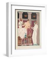 Music Therapy, Illustration from 'The Works of Hippocrates', 1934 (Colour Litho)-Joseph Kuhn-Regnier-Framed Giclee Print