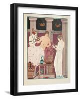 Music Therapy, Illustration from 'The Works of Hippocrates', 1934 (Colour Litho)-Joseph Kuhn-Regnier-Framed Giclee Print