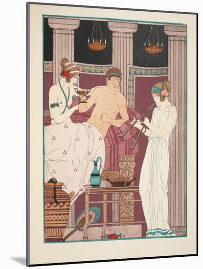 Music Therapy, Illustration from 'The Works of Hippocrates', 1934 (Colour Litho)-Joseph Kuhn-Regnier-Mounted Giclee Print
