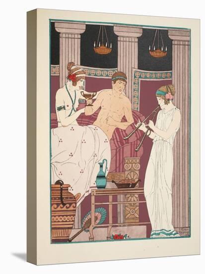 Music Therapy, Illustration from 'The Works of Hippocrates', 1934 (Colour Litho)-Joseph Kuhn-Regnier-Stretched Canvas