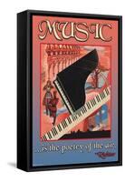 Music-null-Framed Stretched Canvas