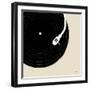 Musical Abstract II Record Cream-Leah York-Framed Art Print