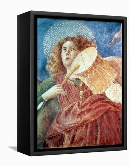 Musical Angel with Drum-Melozzo Da Forli-Framed Stretched Canvas