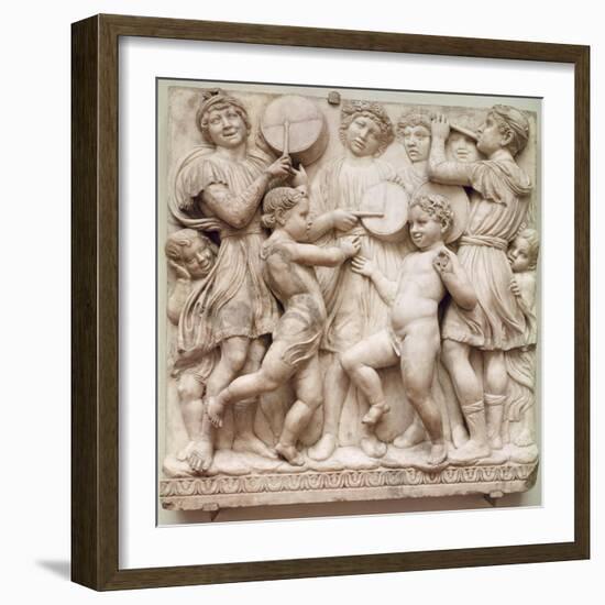 Musical Angels, Relief from the Cantoria, c.1432-38-Luca Della Robbia-Framed Giclee Print