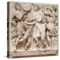 Musical Angels, Relief from the Cantoria, c.1432-38-Luca Della Robbia-Stretched Canvas