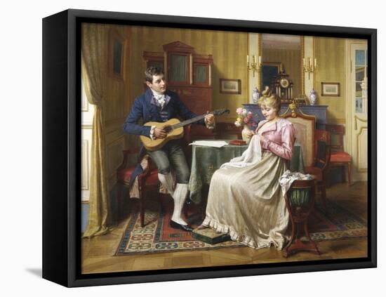 Musical Attentions-Emil Brack-Framed Stretched Canvas