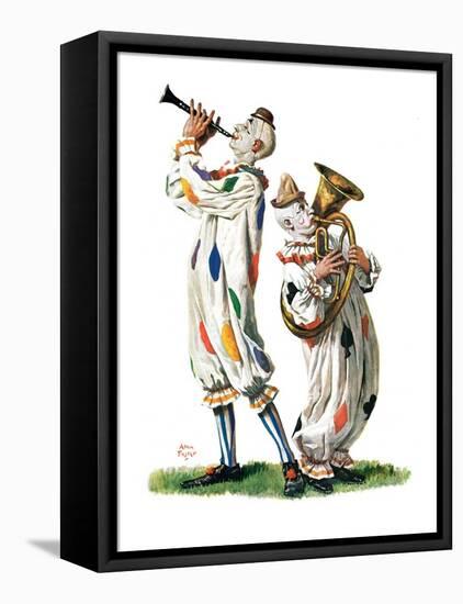 "Musical Clowns,"August 10, 1929-Alan Foster-Framed Stretched Canvas