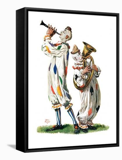 "Musical Clowns,"August 10, 1929-Alan Foster-Framed Stretched Canvas