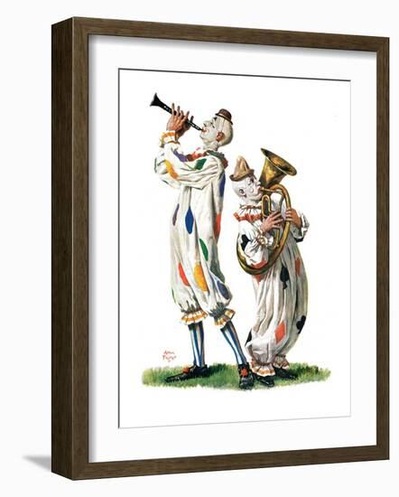 "Musical Clowns,"August 10, 1929-Alan Foster-Framed Premium Giclee Print