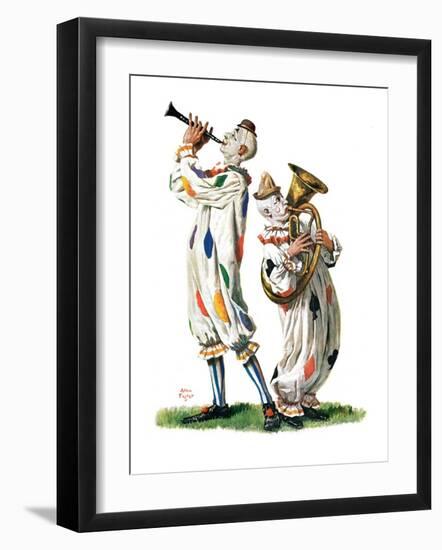 "Musical Clowns,"August 10, 1929-Alan Foster-Framed Premium Giclee Print