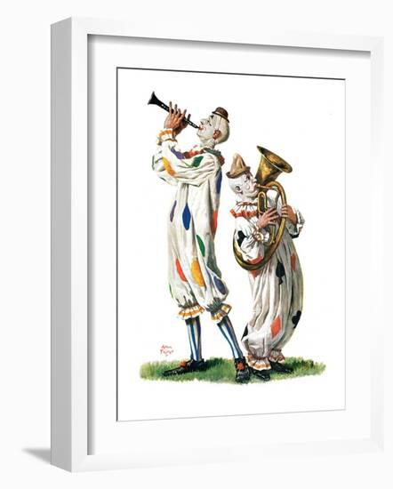 "Musical Clowns,"August 10, 1929-Alan Foster-Framed Premium Giclee Print