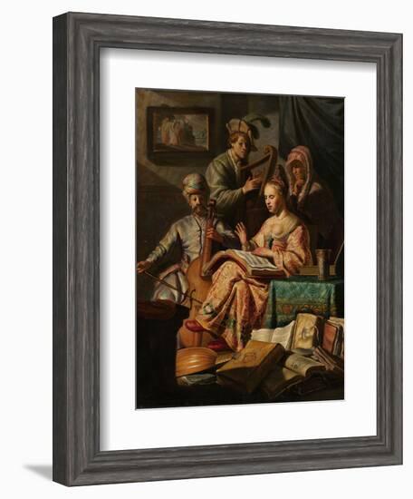 Musical Company, 1626-Rembrandt Harmensz. van Rijn-Framed Giclee Print