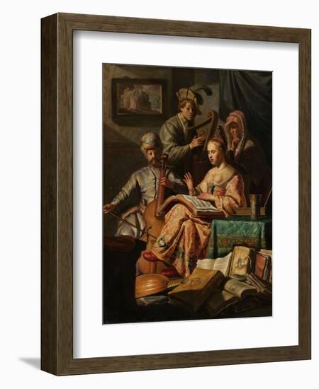 Musical Company, 1626-Rembrandt Harmensz. van Rijn-Framed Giclee Print