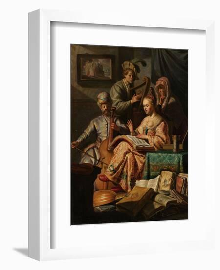 Musical Company, 1626-Rembrandt Harmensz. van Rijn-Framed Giclee Print