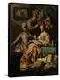 Musical Company-Rembrandt van Rijn-Framed Stretched Canvas