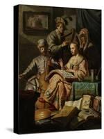 Musical Company-Rembrandt van Rijn-Stretched Canvas