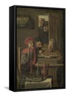 Musical Company-Adriaen Brouwer-Framed Stretched Canvas