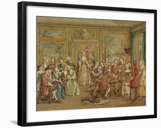 Musical Conversation, C.1760-Marcellus the Younger Laroon-Framed Giclee Print
