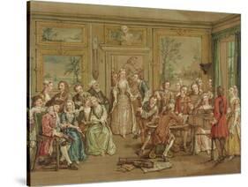 Musical Conversation, C.1760-Marcellus the Younger Laroon-Stretched Canvas