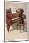 Musical Dachshund Plays a Tune on the Piano-null-Mounted Photographic Print