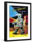 Musical Drummer Robot-null-Framed Art Print